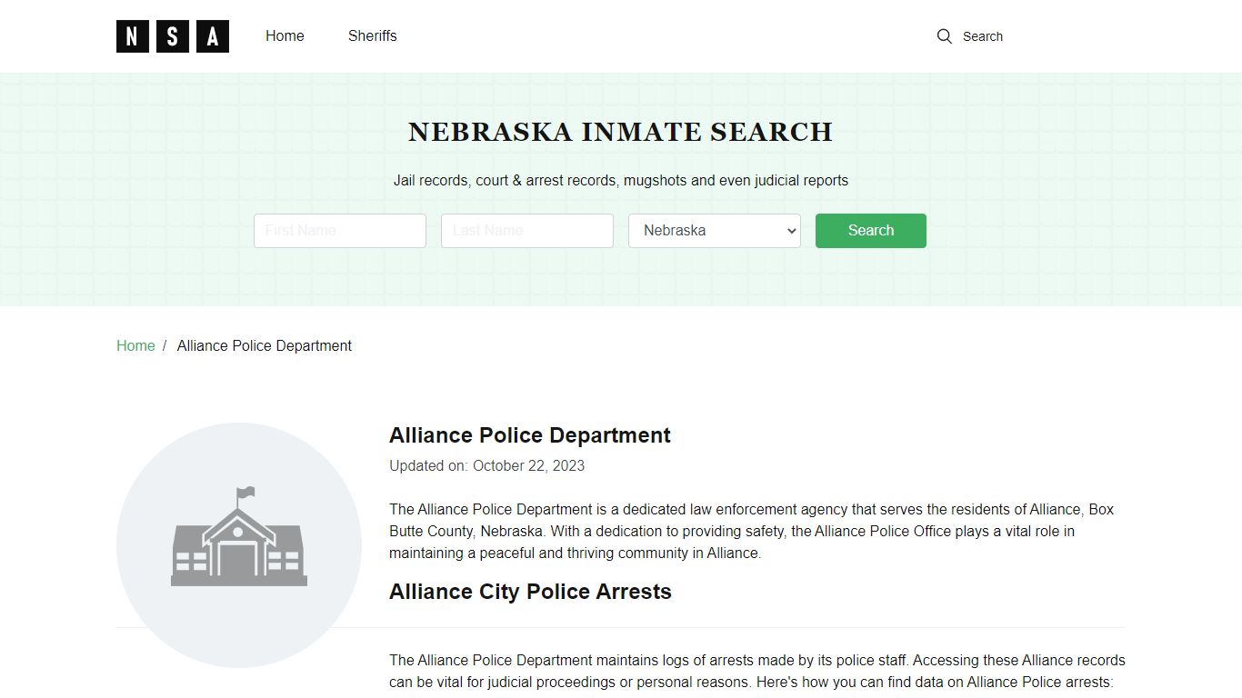 Alliance Police Department - nesheriffsassoc.org